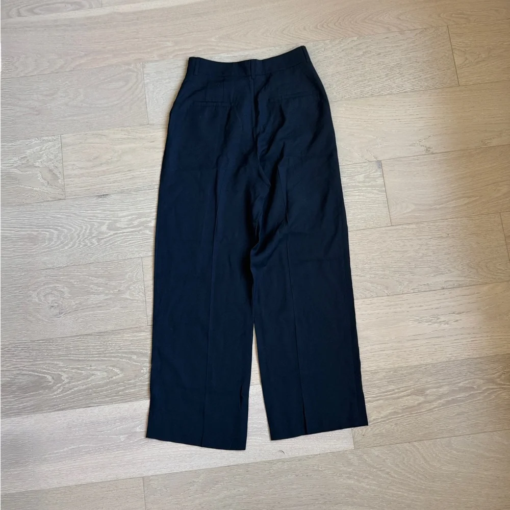 Zara Black Wide Straight Leg Pants - Picture 3 of 5